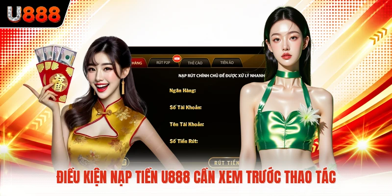 Điều kiện nạp tiền U888 cần xem trước thao tác