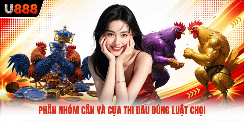 Phân nhóm cân và cựa thi đấu đúng luật chọi